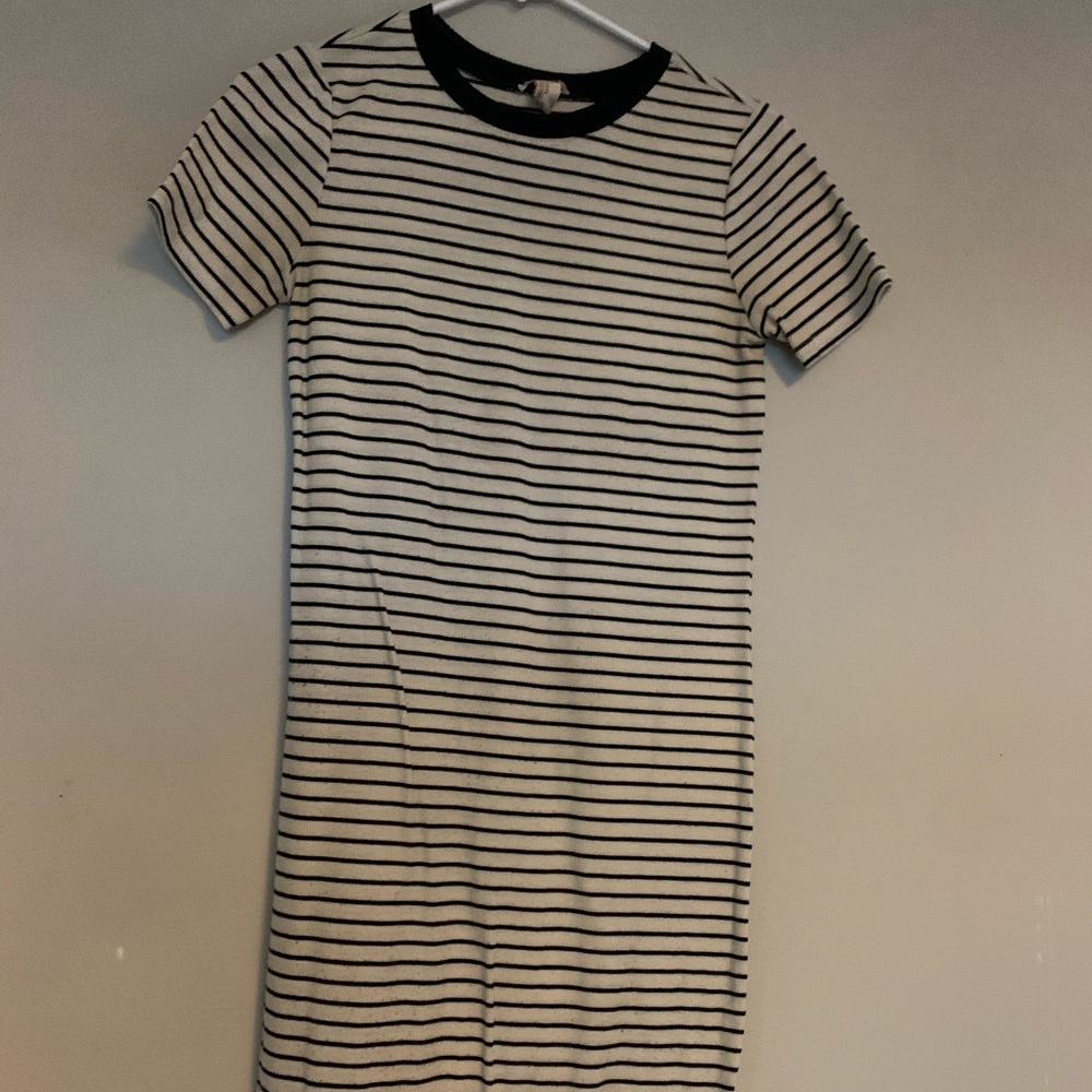 Striped Bodycon T shirt dress
